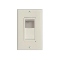 Placa de Pared Empotrada de Bajo Voltaje con Cubierta Deslizante para Entrada de Cable de Audio/Video, SIN CAJA TRASERA NI SOPORTE NECESARIOS