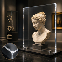 Plaque acrylique double face à revêtement dur HUASHUAITE HASWEIT, résistante à l'abrasion, bloquant les UV, en PMMA, pour la conservation artistique