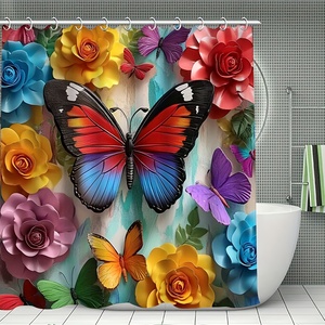 Tùy Chỉnh Tulip Hoa In Phòng Tắm Rèm Đặt Hoa Tùy Chỉnh Thiết Kế Tắm Bộ Với Rèm Tắm - Product Image 6