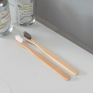 פרטי לוגו ידידותי לסביבה רכה bambou מברשת שיניים לבית או נסיעות שיניים ניקוי להתאמה אישית עם הלוגו שלך - Product Image 4