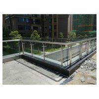 Système de main courante en aluminium Prima Safety avec remplissage en verre pour escaliers et passerelles publics, garde-corps haute résistance