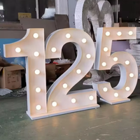 Décoration de mariage, ampoule LED acrylique, lettres géantes en forme de cœur, lettres lumineuses personnalisées, taille personnalisée, affichage publicitaire intérieur