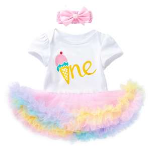 Tutú de Ballet Clásico para Niñas, Traje de Dos Piezas con Falda y Body para Bebés, Vestido de Primer Cumpleaños - Product Image 1