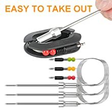 Thermomètre <span class=keywords><strong>de</strong></span> cuisine numérique Hypersynes, connectivité Bluetooth, 6 sondes, minuterie <span class=keywords><strong>de</strong></span> température préréglée, matériau plastique, livraison gratuite - Product Image 5