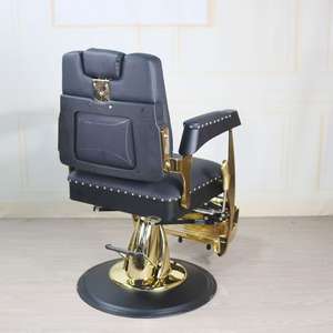 Silla de Barbero de Cuero Rojo Resistente y de Alta Calidad, con Marco de Aleación de Aluminio, Silla de Peluquería Resistente para Salón de Belleza, Gimnasio, 360° - Product Image 4