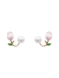 Boucles d'oreilles clous tendance 2025 en forme de tulipe, style frais et polyvalent, vente en gros - Product Image 5