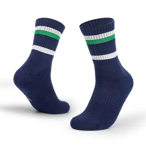Ingzhi-Calcetines deportivos funcionales de algodón para hombre, medias gruesas a rayas, venta al por mayor