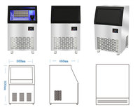 Machine à glaçons en cubes de type sous-comptoir, capacité 45 kg (grande/mini), pour accessoires de cuisine, 110V 220V 240V