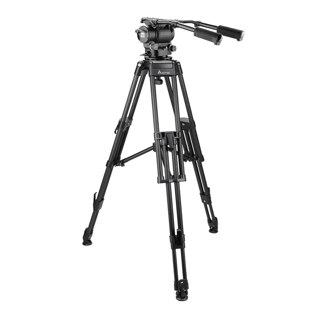 E-IMAGE MOTUS32 PLUS 32kg Payload 150mm Bowl Video Fluid Head With Heavy Duty Carbon Fiber Tripod Kit