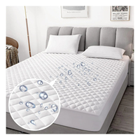 Protège-matelas Hygroscopique Imperméable en Bambou/Coton Haute Qualité Couleur Unie Technique Tricotée 300tc Pour la Maison