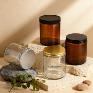 Frascos de Vidrio Transparente al por Mayor para Velas, 8oz, 10oz, 12oz, 14oz, Contenedores de Lujo con Tapa de Rosca para Fabricación de Velas Aromáticas de Soja y Decoración del Hogar - Product Image 4