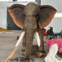 Sculpture d'animaux Parc Activités Prop Taille Nature Étanche Marche Animatronique Éléphant À Vendre