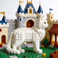 Vente en gros d'usine, blocs de construction micro mini en plastique ABS sur le thème du chat, briques de jouets DIY, ensemble de puzzles 3D, couleur personnalisée 1:12