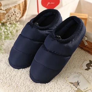 Comfortable Memory Foam Women's Winter Super Warm Camping Indoor Quilted <strong>Down</strong> <strong>Slippers</strong> for Men - Product Image 1