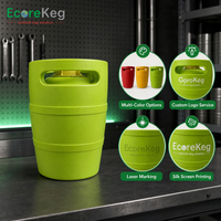 Keg Bir Plastik Ecorekeg 3L Mini Keg Mini Beer Keg Batas Tekanan 15 Bar Umur Simpan 12 Bulan Tanpa CO2 Alat Pro untuk Pembuatan Bir Kerajinan