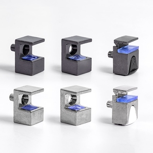 キャビネット調節可能なガラスホルダー棚サポート棚亜鉛合金ガラスクランプクリップガラスホルダー棚ブラケット - Product Image 3