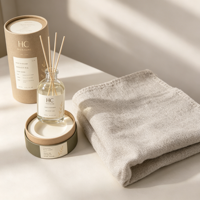 Boîte cylindrique ronde en papier kraft écologique de luxe pour diffuseur de parfum, emballage d'huile essentielle, logo personnalisé