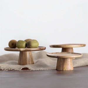 Plateau en bois d'acacia poli, cuisine, salon, fruits, en-cas, sushi, gâteau, <span class=keywords><strong>dessert</strong></span>, présentation, plateau de service multifonctionnel, moderne - Product Image 1