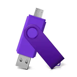 Unidades Flash USB 2 en 1 OTG giratorias 3,0 USB2.0 128GB 64GB 32GB 16GB 4GB Pendrive 8GB para Teléfono Celular Dual Pen Drive Cle USB