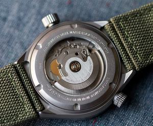 Lige-montre en cuir pour homme, face verte, automatique, lumineuse, en titane, livraison gratuite, nouveau produit, 2018 - Product Image 6