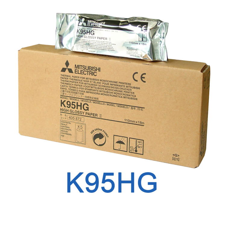 Impresora de papel a color Mitsubishi K95Hg de alta luminosidad térmica para impresora de video de ultrasonido