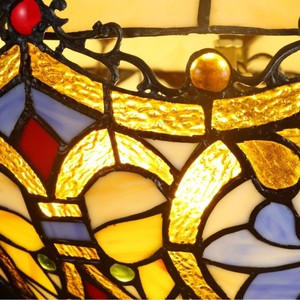 Lightslighting kính màu đèn chùm phong cách Châu Âu Kính nghệ thuật đèn phòng khách phòng ăn cổ điển đèn lightslighting - Product Image 4