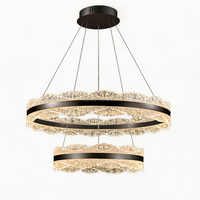 Lustre en fer de style minimaliste français et nordique, finition or/noir, garantie de 3 ans, luminaire de plafond DIY pour salon