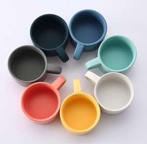 Taza de <span class=keywords><strong>café</strong></span> de cerámica mate de Macaron, conjunto de <span class=keywords><strong>café</strong></span> con marco para el desayuno <span class=keywords><strong>continental</strong></span>, taza de té de leche con archa - Product Image 1