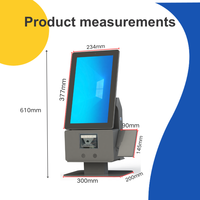 Système de point de vente personnalisé, terminal de point de vente tout-en-un Android 15,6 pouces avec lecteur de codes-barres intégré, pharmacie, banque, supermarché