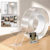 Cinta Adhesiva Acrílica Transparente Nano Reutilizable a Prueba de Agua, Doble Cara, 50m, Lavable, Removible, para Uso en Casa y Auto