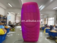 Modèle de téléphone portable gonflable rose, éclairage, téléphone portable Nokia gonflable pour la publicité en extérieur