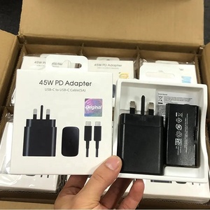 Adaptador tipo C de carga rápida PD45W Reino Unido/UE/EE. UU. Cargadores súper rápidos tipo C para Samsung S21 Plus S22 <span class=keywords><strong>TA845</strong></span> Adaptador de corriente de la USB-C - Product Image 1