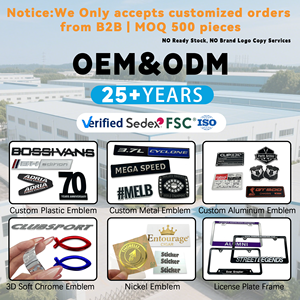 Venta al por mayor personalizado 3D plástico negro letras Logo Abs cromo coche insignia Auto emblema para coche cuerpo calcomanía - Product Image 4