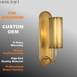 Design Brass Wall <b>Light</b> Mid-Century Modern <b>Sconce</b> in Soft Brass for Living Bedroom Bathroom Hallway 110V - Product Image 1