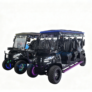 รถกอล์ฟไฟฟ้า 6 ที่นั่ง ยี่ห้อ Electric Club Car พร้อมหลังคาและตะกร้าหน้า สีสั่งทำได้ ได้รับการรับรองมาตรฐาน CE ระยะทางวิ่ง 90 กม. รถอเนกประสงค์ - Product Image 4
