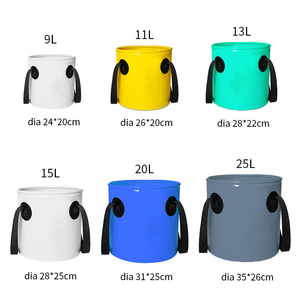 Hot bán 9l-25l tùy chỉnh màu sắc PVC xách tay gấp xô cho cắm trại và đi bộ đường dài - Product Image 2
