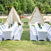 Chaises et tables pliantes de banquet en plastique de location pour la fête de mariage
