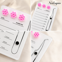 Planche à cils en acrylique avec palettes à colle, design transparent et léger, durable et facile à nettoyer, outil de maquillage pour extensions de cils