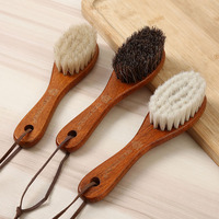 Peigne rétro en bambou pour coiffure, avec poignée ergonomique et coussin d'air intégré, idéal pour les cheveux huilés
