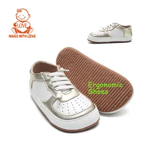 حذاء أطفال من BEIBEIHAPPY بتصميم جديد وعصري مصنوع من الجلد الأصلي حذاء مريح للأطفال الصغار حذاء بدون كعب