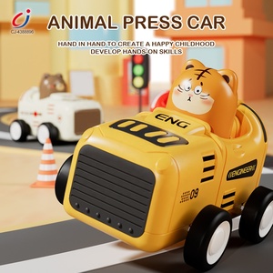 Chengji presse <span class=keywords><strong>chariot</strong></span> jouet éducatif précoce bébé simulé coloré dessin animé animaux en forme <span class=keywords><strong>de</strong></span> voiture <span class=keywords><strong>de</strong></span> <span class=keywords><strong>course</strong></span> presse n go jouets - Product Image 2