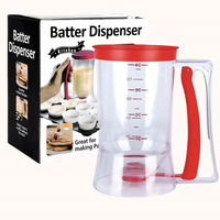 Distributeur de Pâte Manuel avec Poignée pour Crêpes, Biscuits, Gâteaux, Muffins et Cupcakes – Outil de Mesure et de Cuisson pour la Cuisine