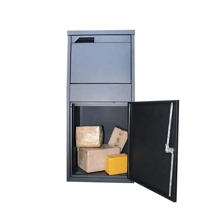 पैकेज वितरण बक्से बाहर अतिरिक्त बड़े मेलबॉक्स के लिए जस्ती स्टील पार्सल मेलबॉक्स दीवार घुड़सवार Lockable