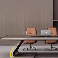 Haut de gamme luxe 8 10 12 16 personnes places bureau bureau réunion Table de conférence moderne bureau conseil salle de réunion bureau