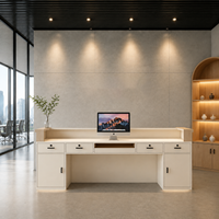 Offre Spéciale – Bureau de Réception Moderne et Minimaliste en Bois Écologique, Idéal pour Hôpitaux, Bureaux, Bars et Salons de Beauté
