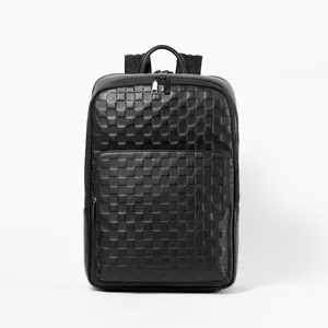 Luxury High Quality Genuine Leather Back backpack Big Capacity New Designer Men Laptop Backpack 15 Inch Business Travel Bag
