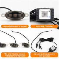Feux stroboscopiques LED pour voiture 12V, couleur ambre, lampe de calandre avant, multifonction, étanche, éclairage de calandre avant de voiture, état neuf