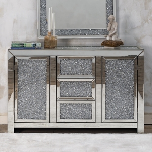 Armario de <span class=keywords><strong>TV</strong></span> con chimenea y soporte de <span class=keywords><strong>tv</strong></span>, <span class=keywords><strong>mueble</strong></span> de almacenamiento para sala de estar con espejo de diamante aplastado, para vino y <span class=keywords><strong>Bar</strong></span> - Product Image 4