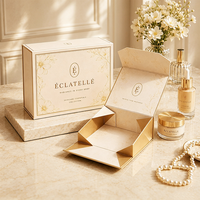 Ensemble de boîtes cadeaux à fermeture magnétique personnalisées, boîtes en papier pliables, emballage de parfum avec rabat magnétique peu profond pour petits emballages cadeaux