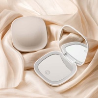 Miroir de Maquillage LED Autonome avec Interrupteur Tactile, Angle Réglable, Miroir Cosmétique Compact pour Chambre à Coucher, Coiffeuse, Usage Quotidien